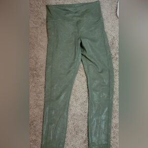 ZYIA Olive Patterned Leggings